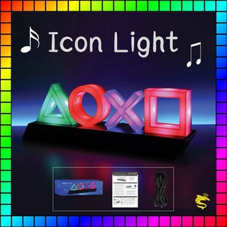 สินค้า Icon Light Playstation เปลี่ยนไฟตามเสียง