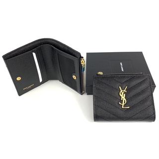 แท้💯New YSL Zippered card case