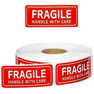 สติ๊กเกอร์ FRAGILE ขนาด 2.5x7.5 ซม.(1x3 นิ้ว) 500 ดวง