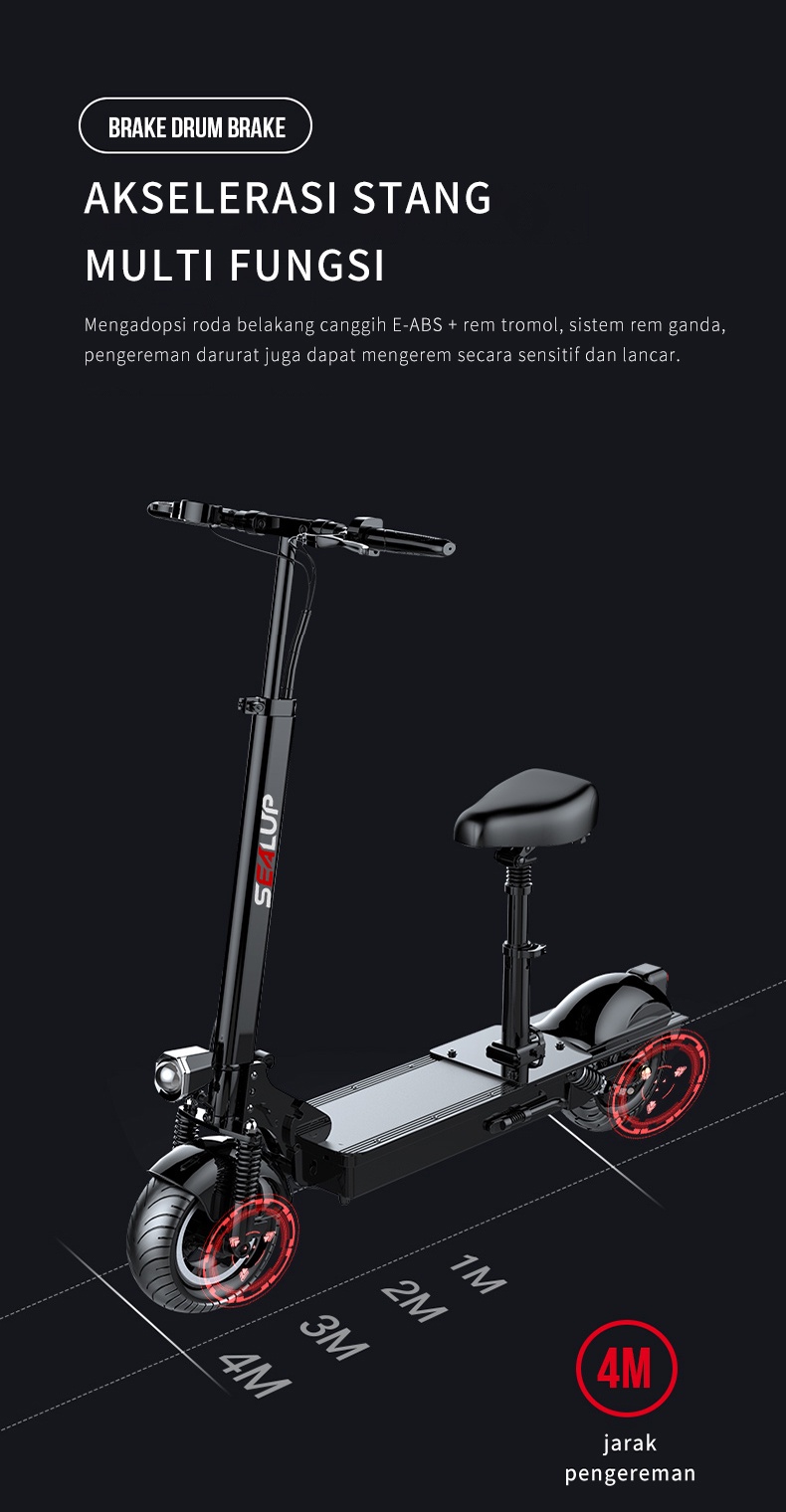 SEALUP Q9 36v 8.8 ah รถไฟฟ้า สกุตเตอร์ไฟฟ้า สกูตเตอร์ไฟฟ้า ผู้ใหญ่พับได้มินิ สกู๊ดเตอร์ไฟฟ้า กันน้ำ