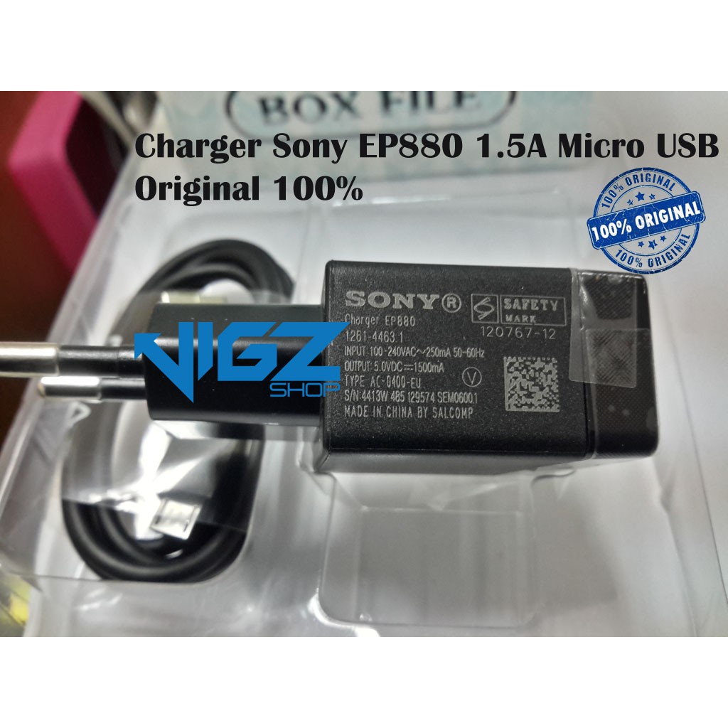 Chargeur Original Sony EP880 + Câble Micro USB EC803 Pour Xperia E5 F3311 Et Xperia J - Neuf