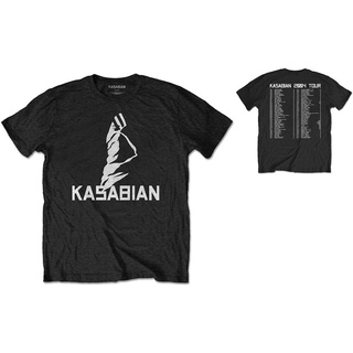 เสื้อทหาร - KASABIAN-ULTRAFACE2004TOURเสื้อยืดอย่างเป็นทางการสีดําผู้ชายได้รับใบอนุญาตสินค้าใหม่