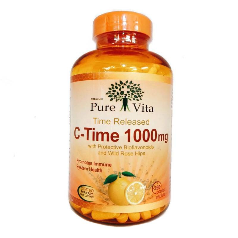 Pure Vita CTime 1000 mg เพียว ไวต้า ซีไทม์, วิตามินซีที่ดีที่สุด นำเขา