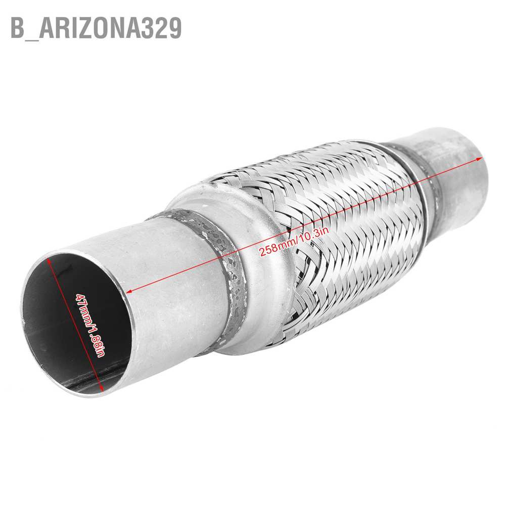 arizona329-ท่อไอเสีย-สเตนเลส-ยืดหยุ่น-47x258-มม