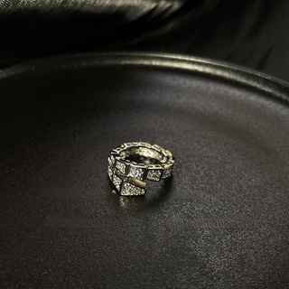 แหวนสวมนิ้ว รูปงู ประตับเพชร แฟชั่นสไตล์เกาหลี