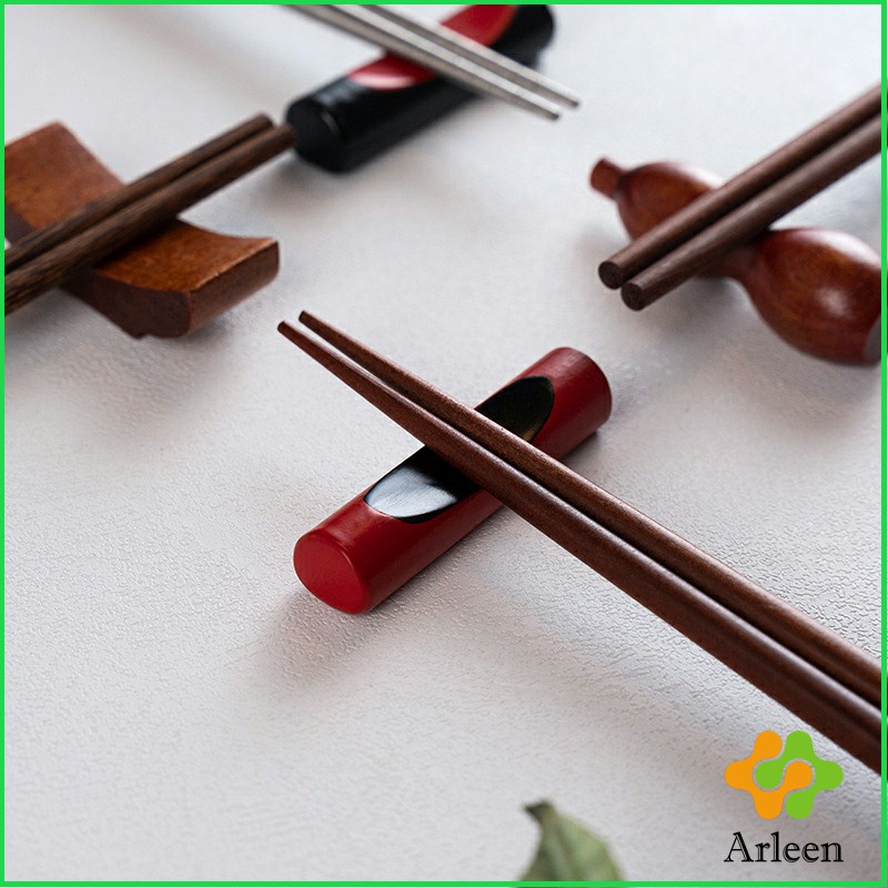 arleen-ที่วางตะเกียบไม้-สไตล์ญี่ปุ่น-ทรงใบไม้เล็ก-chopstick-rest