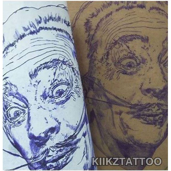 ภาพหน้าปกสินค้ากระดาษลอกลายสัก US ของอเมริกา เข้มมาก(Tattoo transfer paper) จำนวน 1 แผ่น จากร้าน kiikztattooshop บน Shopee