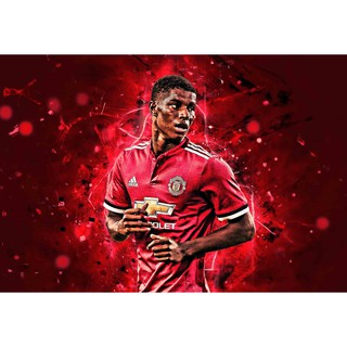 แรชฟอร์ด Rashford Manchester United แมนเชสเตอร์ยูไนเต็ด แมนยู โปสเตอร์ Poster วอลเปเปอร์ ตกแต่งผนัง ฟุตบอล Football