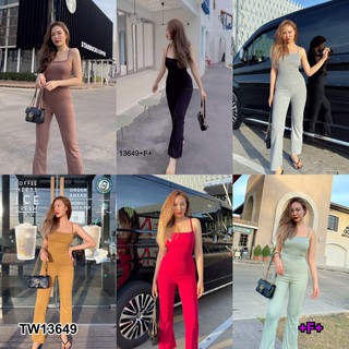 ภาพหน้าปกสินค้า💚Sshop ส่งไว1-2วัน💚 S13649 จั้มสูทสายเดี่ยวไขว้หลังขายาวSingle breasted jumpsuit with long legs ซึ่งคุณอาจชอบราคาและรีวิวของสินค้านี้