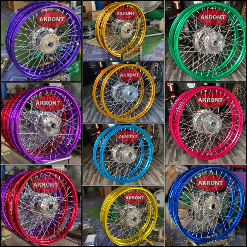 ชุดล้อพร้อมซาน วงล้อAKRONT 17/17 1.4 งานเลเซอร์ เพิ่มใส่ยางลายตรง-แบทแล ...