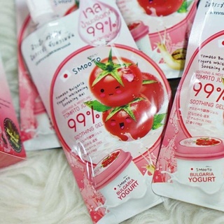 [แท้] Smooto Tomato Bulgaria Yogurt Whitening Soothing Gel 40ml. เจลมะเขือเทศ 99% (ซอง)