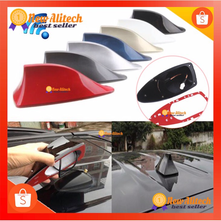 ราคาและรีวิวNew Alitech Shark Fin Radio Antena Aerial ครีบฉลาม เสาอากาศวิทยุครีบฉลาม มีตัววรับสัญญาณ สำรับรถยนต์