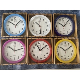 นาฬิกาติดผนัง Lucky มี15 รุ่นให้เลือก นาฬิกาแขวนผนัง รุ่น 109  8 นิ้ว   ทรงกลม นาฬิกาแขวน แบบเดินกระตุก