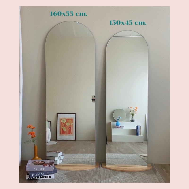 ส่งฟรี-กระจก-160x55-cm-กระจกเงาไร้ขอบ-กระจกเต็มตัว-กระจกแต่งห้อง