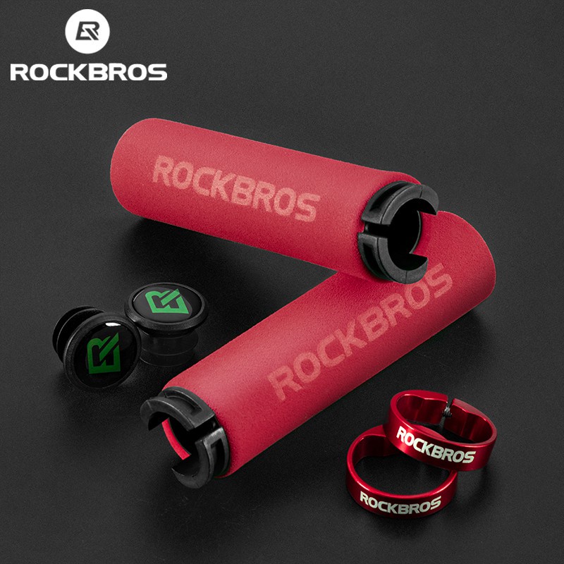 rockbros-ปลอกแฮนด์มือจับฟองน้ํา-ซิลิโคนนิ่ม-กันลื่น-ดูดซับแรงกระแทก-น้ําหนักเบา-สําหรับรถจักรยานเสือภูเขา