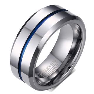 ภาพหน้าปกสินค้าCincin Bahan Tungsten Carbide Warna Biru untuk Pria ซึ่งคุณอาจชอบสินค้านี้