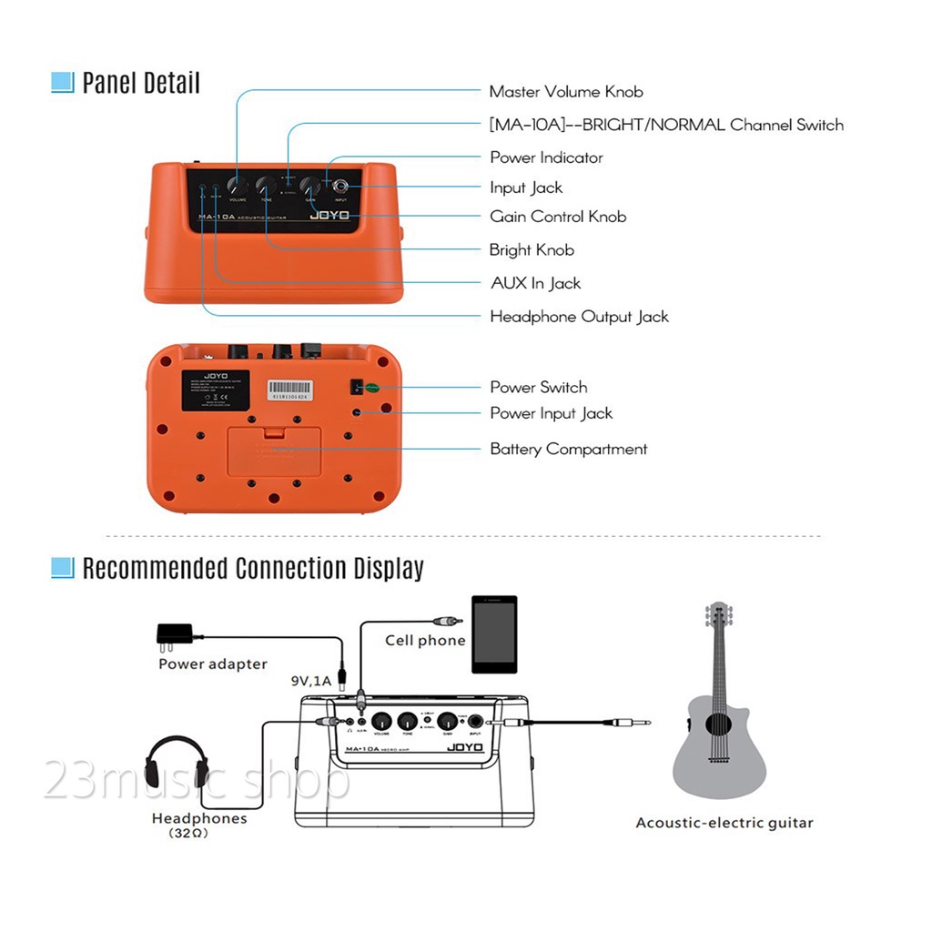 joyo-ma-10a-acoustic-amp-แอมป์กีต้าร์โปร่ง-10-วัตต์