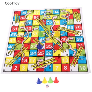 < Cooltoy > บันไดงู ของเล่นเสริมการศึกษา สําหรับเด็ก ครอบครัว เกมกระดานที่น่าสนใจ ของขวัญ