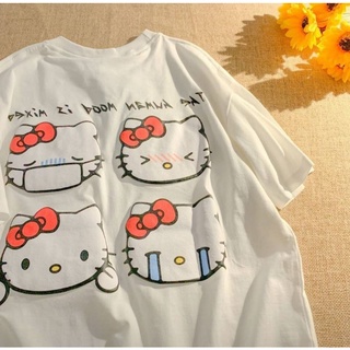 เสื้อยืด Hello Kitty  ลายการ์ตูนน่ารัก  (พร้อมส่งในไทย)