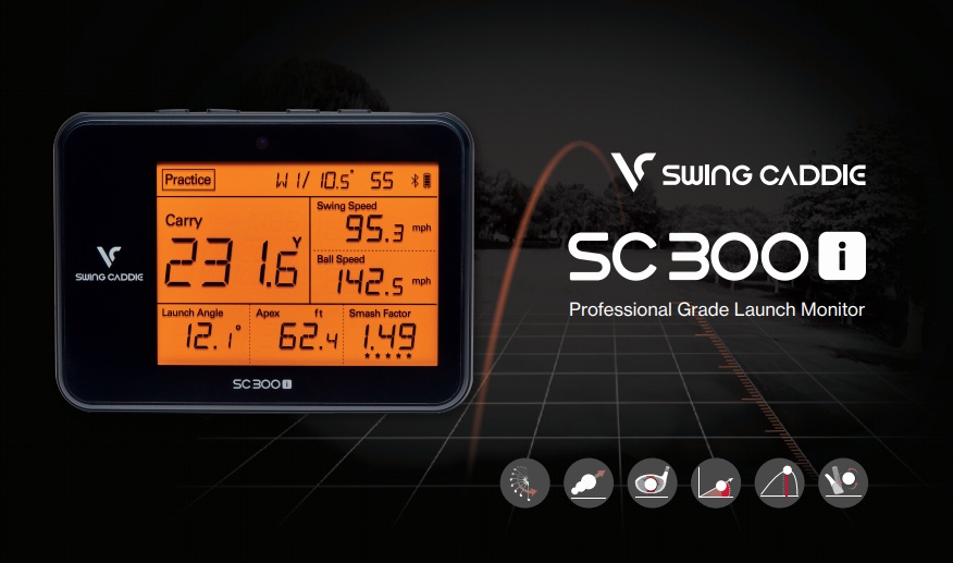 ภาพประกอบคำอธิบาย Voice Caddie  SC300i Launch Monitor เครื่องวิเคราะห์วงสวิง รุ่นใหม่ล่าสุด  Swing caddie  SIM GOLF