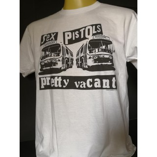 เสื้อยืดเสื้อวงนำเข้า Sex Pistols Pretty Vacant Sid Vicious Johnny Rotten Punk Rock Hardcore Retro Style Vintage T-Shirt