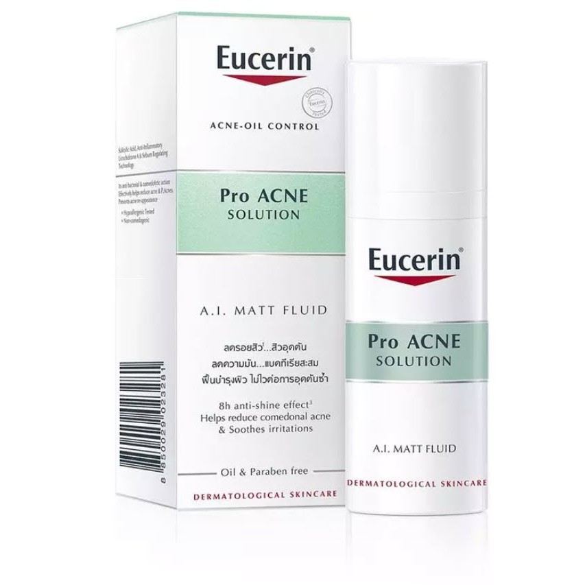 Eucerin Pro ACNE SOLUTION A.I. MATT FLUID 50 ML | Shopee Thailand