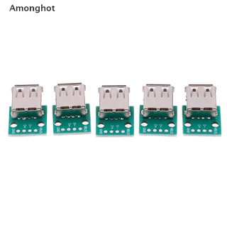 ((Amonghot)) ขายดี บอร์ดเชื่อมต่อ Pcb Type A Usb Female to Dip 2.54 มม. 5