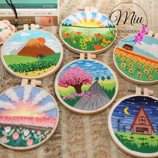 ภาพหน้าปกสินค้าชุดปักลายวิว ขนาด 12cm ฟรีสะดึง ขนาด 12cm View Embroidery Kit 12cm. Free 12cm hoop ซึ่งคุณอาจชอบราคาและรีวิวของสินค้านี้