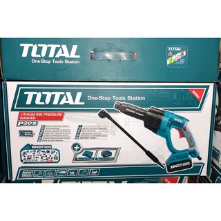 ของแท้100% ส่งฟรี TOTAL โททอล เครื่องฉีดน้ำ ปืนอัดฉีด แรงดันสูง ไร้สาย 20V รุ่น TPWLI2008 TPWLI20084