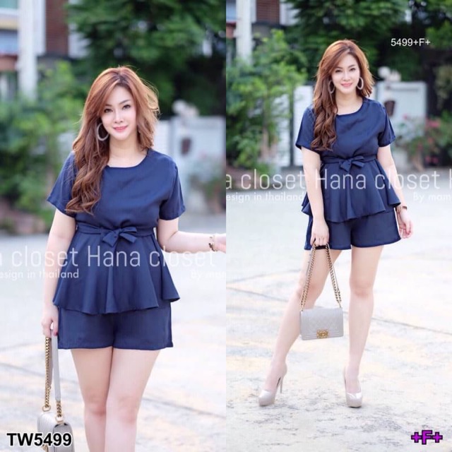 เซทเสื้อ-กางเกง-สาวอวบ