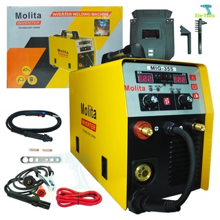 MOLITA ตู้เชื่อม 3 ระบบ INVENTER MMA/MIG/TIG รุ่น 355 รุ่นใหญ่ ไม่ใช้แก๊สCO2 ลวดขนาด 5 กก รองรับงานหนัก