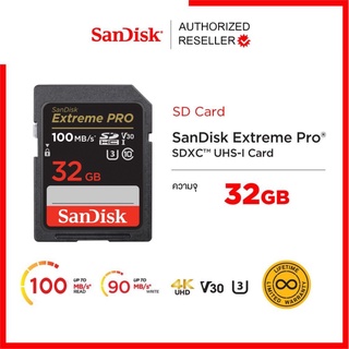 ภาพขนาดย่อของภาพหน้าปกสินค้าSanDisk Extreme Pro SD Card SDHC 32GB (SDSDXXO-032G-GN4IN*1) ความเร็วอ่าน 100MB/s เขียน 90MB/s เมมโมรี่การ์ด SDCARD แซนดิส รับประกัน Synnex lifetime จากร้าน sjcam_officialstore บน Shopee