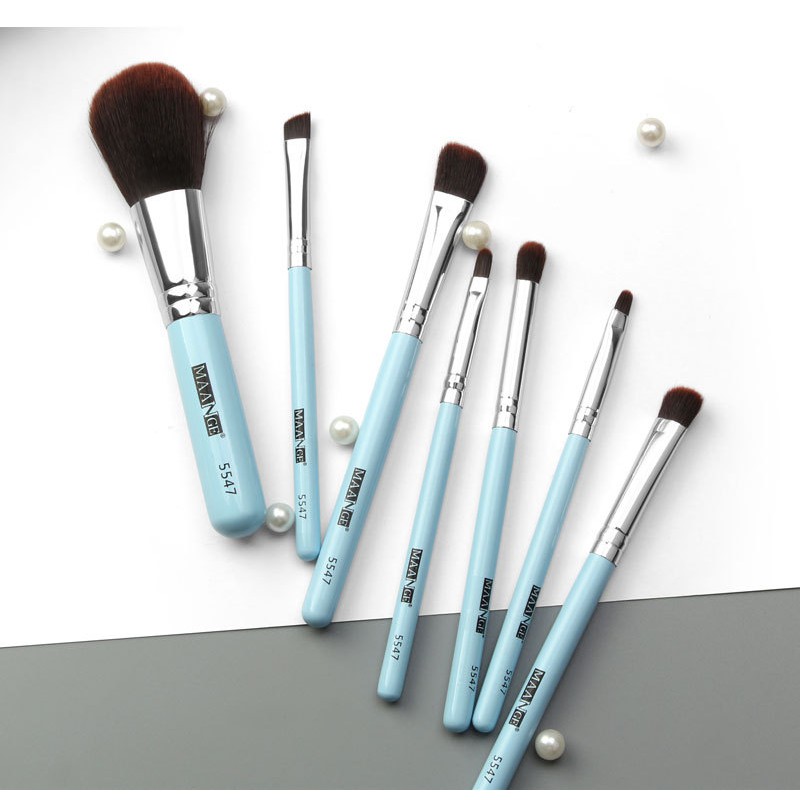พร้อมส่ง-เซทแปรงแต่งหน้า-factory-direct-maange-maange-beginner-7-iron-box-makeup-set-brush-beauty-tools-one-generation