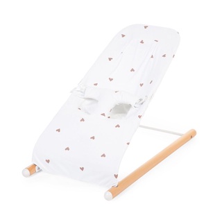 CHILDHOME เก้าอี้โยกพร้อมปลอก Evolux Bouncer Natural White with Jersey Cover  - HEARTS