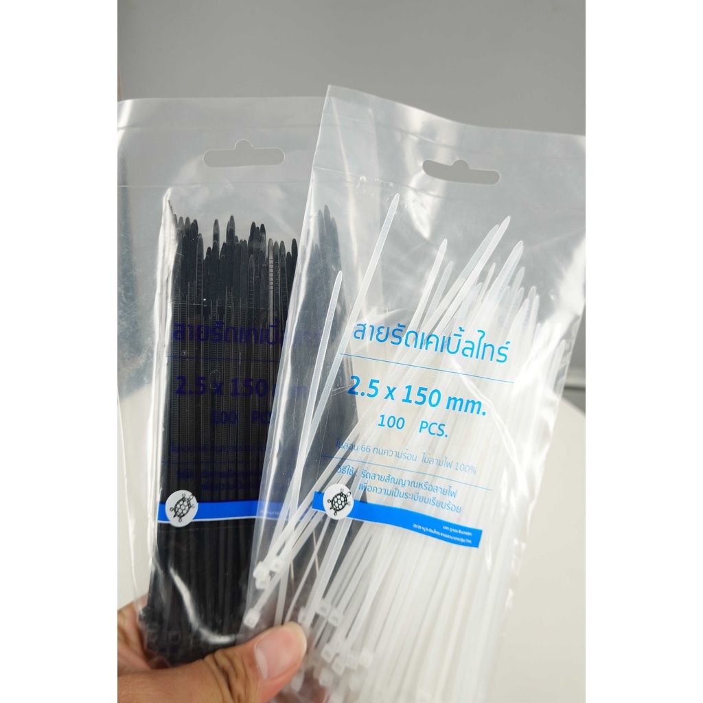 เคเบิ้ลไทร์-cable-tie-ราคาถูก-สายรัด-6-8-10-12-ยี่ห้อ-jato-สีดำ-ขาว-ของใหม่100