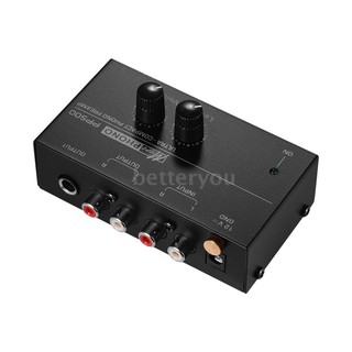 สินค้า ♪Better Ultra-compact Phono Preamp Preamplifier with Level & Volume Controls RCA Input & Output 1/4\" TRS Output Interfaces