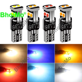 Bhoimo หลอดไฟ Led T10 W5W 194 168 6Smd 3030 สีเหลืองอําพันสําหรับติดป้ายทะเบียนรถยนต์รถจักรยานยนต์