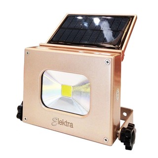 Outside spotlights FLOODLIGHT SOLAR CELL GD-UT-S DL 10W GOLDEN ELEKTRA ALUMINIUM MODERN GOLD External lamp Light bulb ไฟ