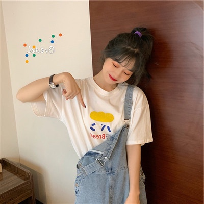 spot-goods-summer-korean-style-2021-new-style-japanese-style-printed-versatile-age-reducing-loose-short-sleeved-t-shir