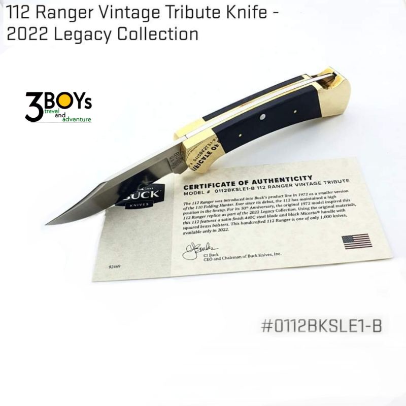 มีด-buck-รุ่น-112-ranger-vintage-tribute-knife-2022-legacy-collection-ผลิตเพียง-1-000-ด้ามเท่านั้น-made-in-the-u-s-a