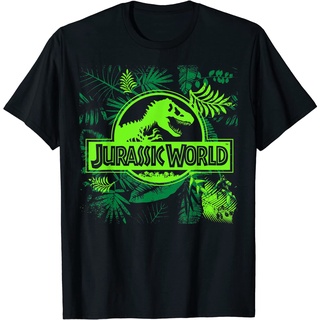 เสื้อยืดโอเวอร์ไซส์เสื้อยืด พิมพ์ลายกราฟฟิคโลโก้ Juric World Green Jungle สไตล์คลาสสิกS-3XL