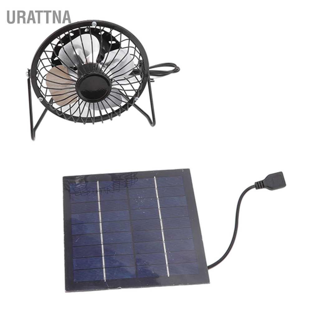 urattna-ชุดแผงโซลาร์เซลล์แสงอาทิตย์-ขนาดเล็ก-แบบพกพา-พัดลมระบายความร้อน-usb-5v-2-5w
