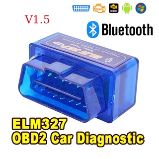 Elm327 V1.5 mini OBD2 เครื่องสแกนเนอร์อ่านโค้ด บลูทูธ อัตโนมัติ สําหรับ Android พร้อมส่ง