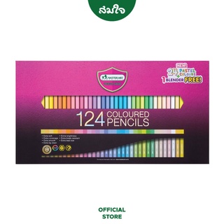 เช็ครีวิวสินค้าMaster Art (มาสเตอร์อาร์ต) ดินสอสีไม้มาสเตอร์อาร์ต แท่งยาว Premium Grade 124 สี