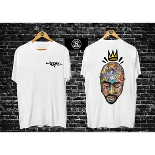 เสื้อสีขาว - _✑■2PAC วัฒนธรรม Tupac Shakur แรงบันดาลใจผ้าฝ้ายหลวมท็อปส์ซูเสื้อผ้าเสื้อยืดสําหรับผู้