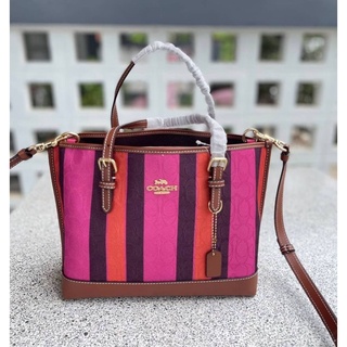 COACH MOLLIEE TOTE 25 IN SIGNATURE JACQUARD WITH STRIPES