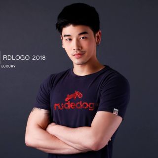 Rudedog เสื้อยืดชาย/หญิง รุ่น Logo18 สีดำ (ราคาต่อตัว)