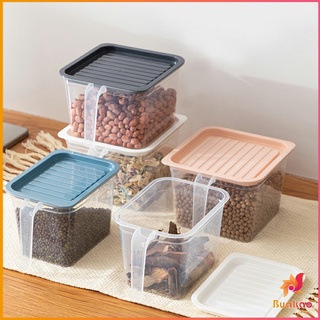 BUAKAO กล่องเก็บอาหารตู้เย็น ""มีที่จับ""  มีฝาปิด   Portable refrigerator food storage box