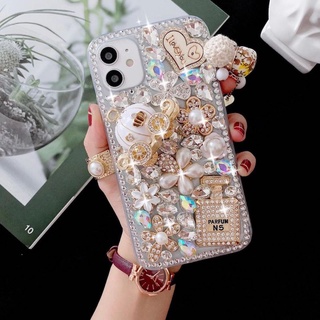 [Jennyfu] เคสโทรศัพท์มือถือ ลายฟักทอง ประดับเพชร พลอยเทียม หรูหรา สําหรับ Samsung Galaxy A03 A13 A23 A33 A53 A73 A12 A22 A32 A52 A52S A72 A31 A51 A71 A30S A50S A70S