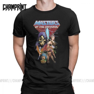 เสื้อยืดผ้าฝ้ายพิมพ์ลายคลาสสิก เสื้อยืดแขนสั้น ผ้าฝ้าย 100% พิมพ์ลาย He-Man And The Masters Of The Universe สไตล์วินเทจ